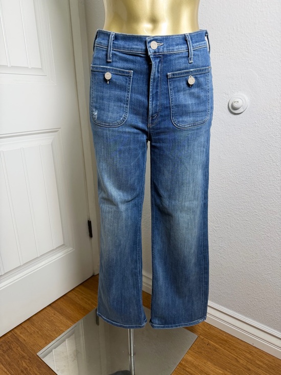 MOTHER Denim - MOTHER Blue High-Rise Wide Leg Jeans 27